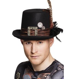 Steampunk Hoed plumepunk