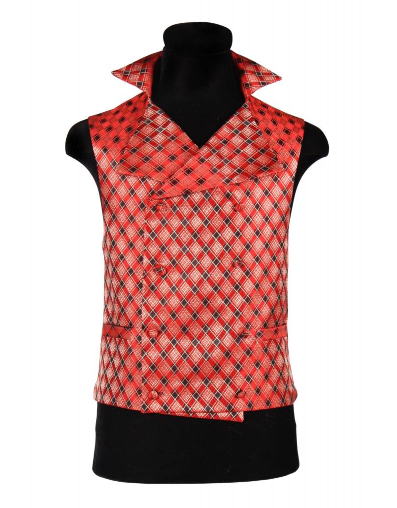 Vest brokaat, Rood