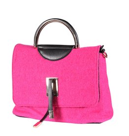 Tasje deluxe ''Jacky'' Uni, Wol Pink, Handtas