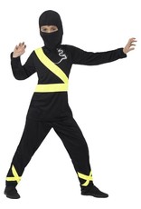 Ninja Assassin Kostuum, kind, Zwart/Geel