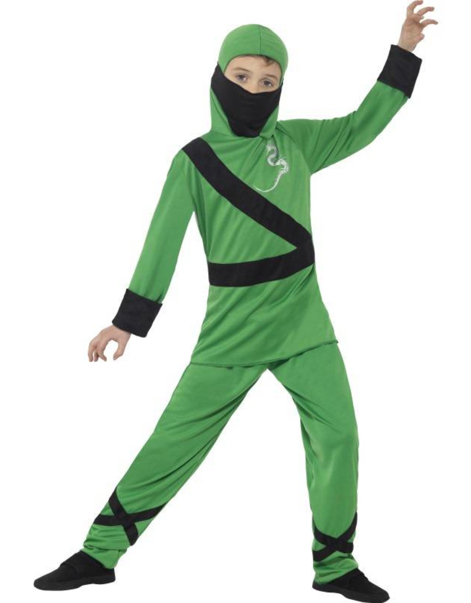 Ninja Assassin Kostuum, kind, Groen/Zwart