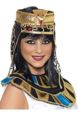 Egyptisch hoofddeksel, zwart/goud