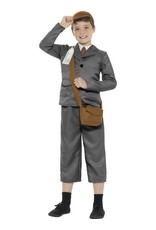 WW2 Evacuee Jongenskostuum, Grijs