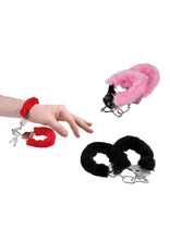 Handboeien met Bont (Roze/Rood/Zwart)