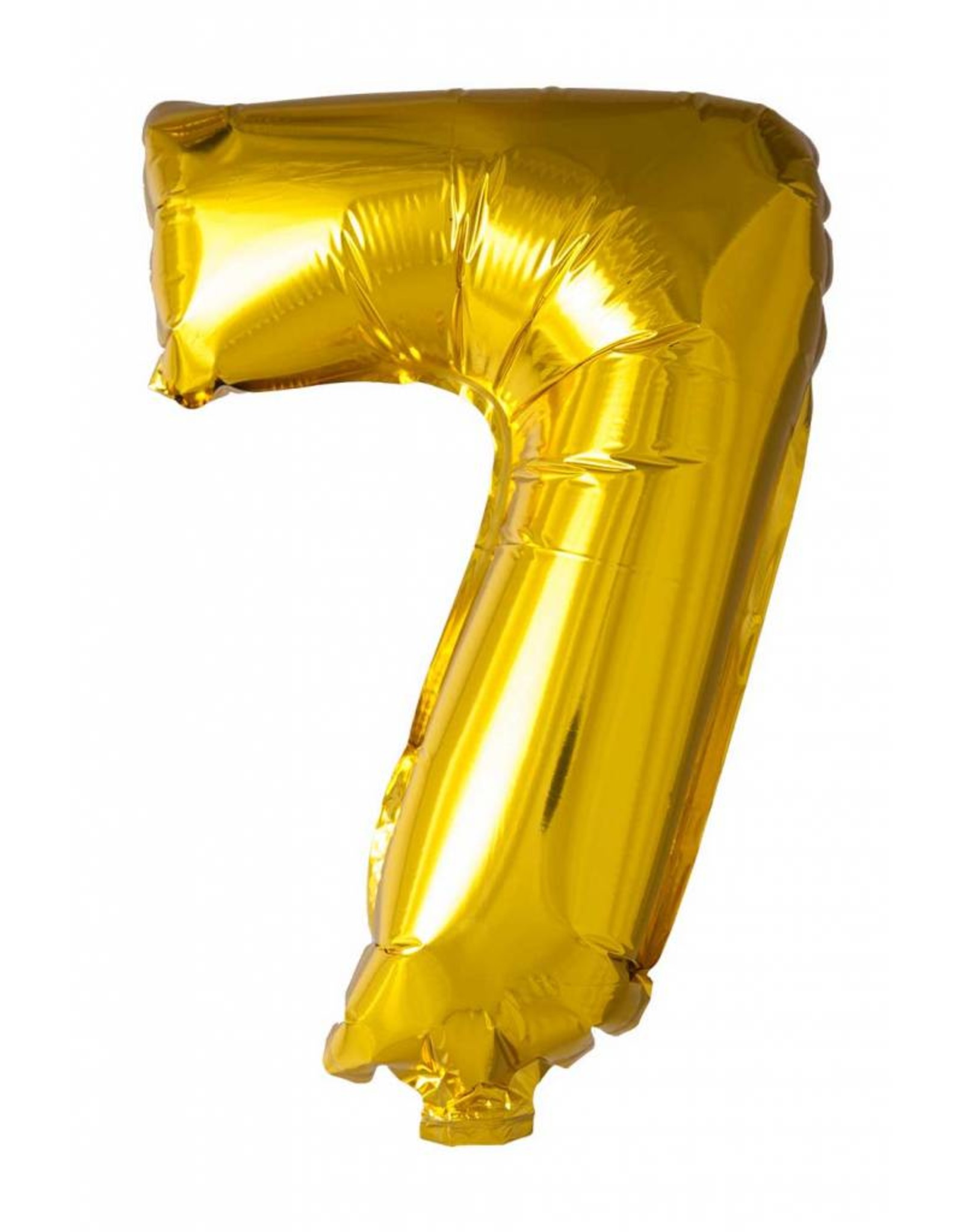 Folie ballon Cijfer 7 Goud (40 cm)