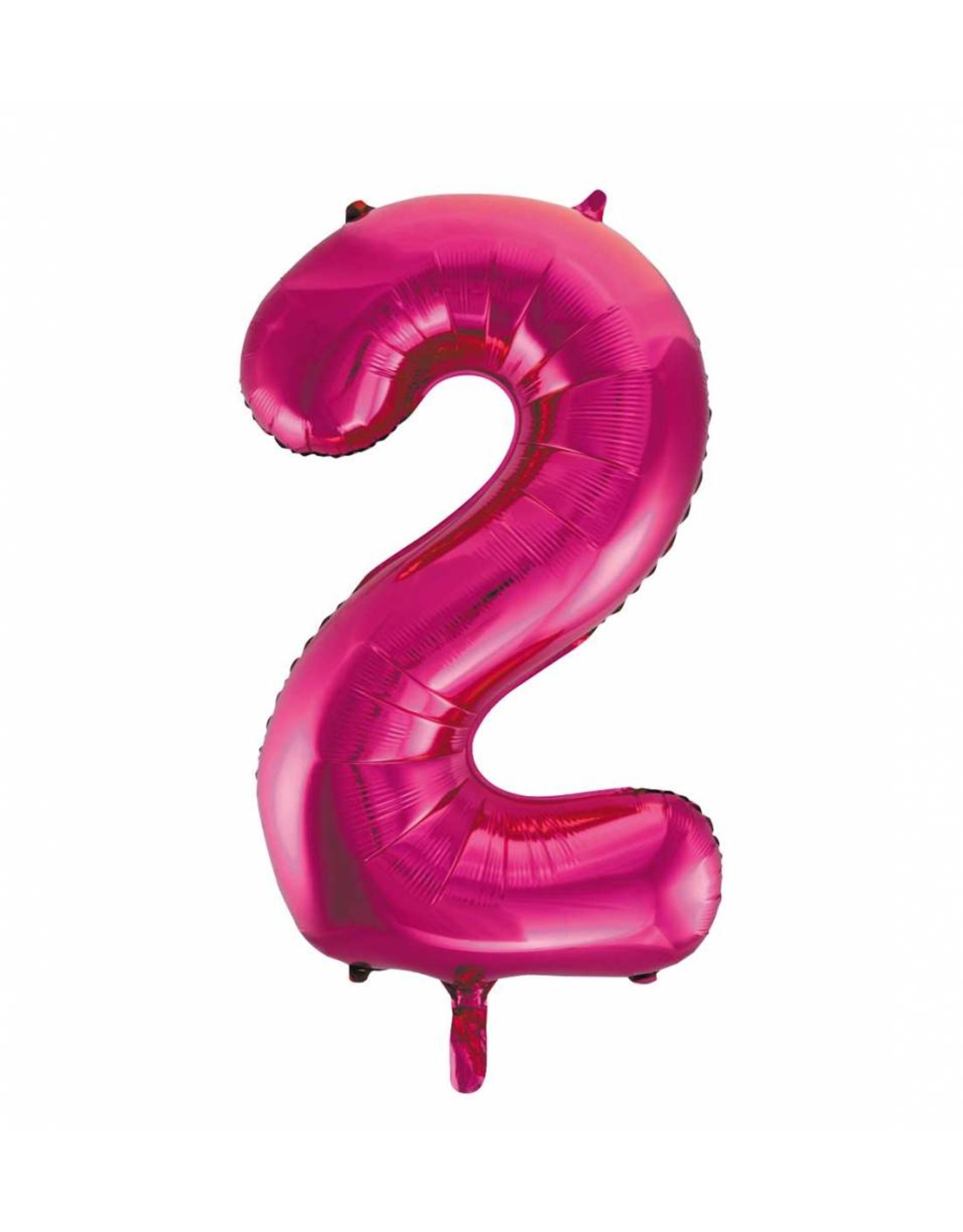 Folie ballon Cijfer 2 Roze (92 cm)