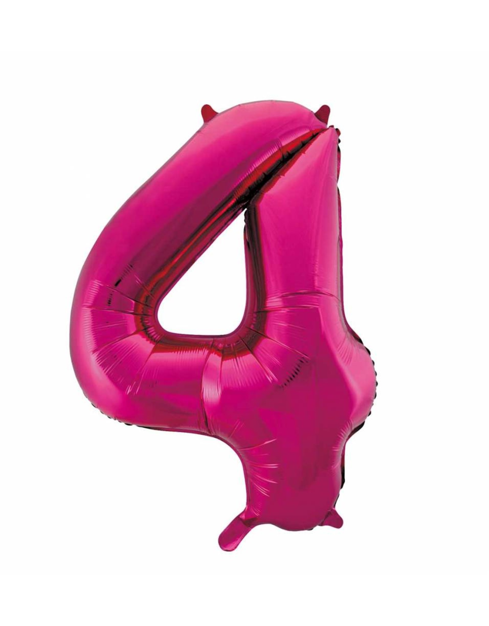 Folie ballon Cijfer 4 Roze (92 cm)