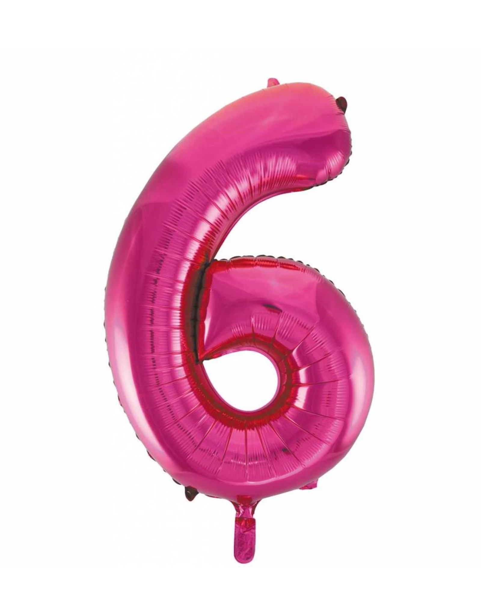 Folie ballon Cijfer 6 Roze (92 cm)