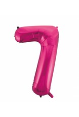 Folie ballon Cijfer 7 Roze (92 cm)