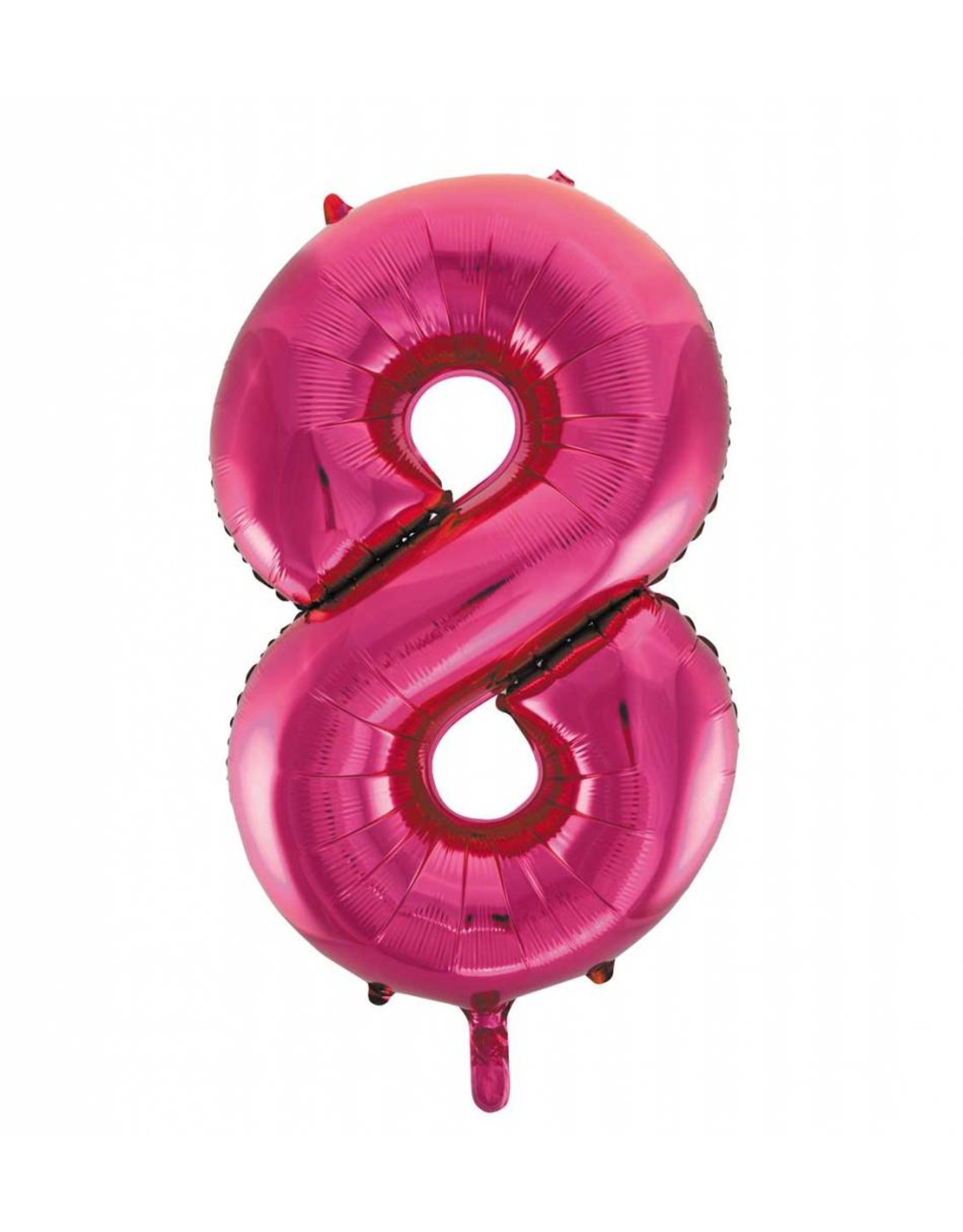 Folie ballon Cijfer 8 Roze (92 cm)