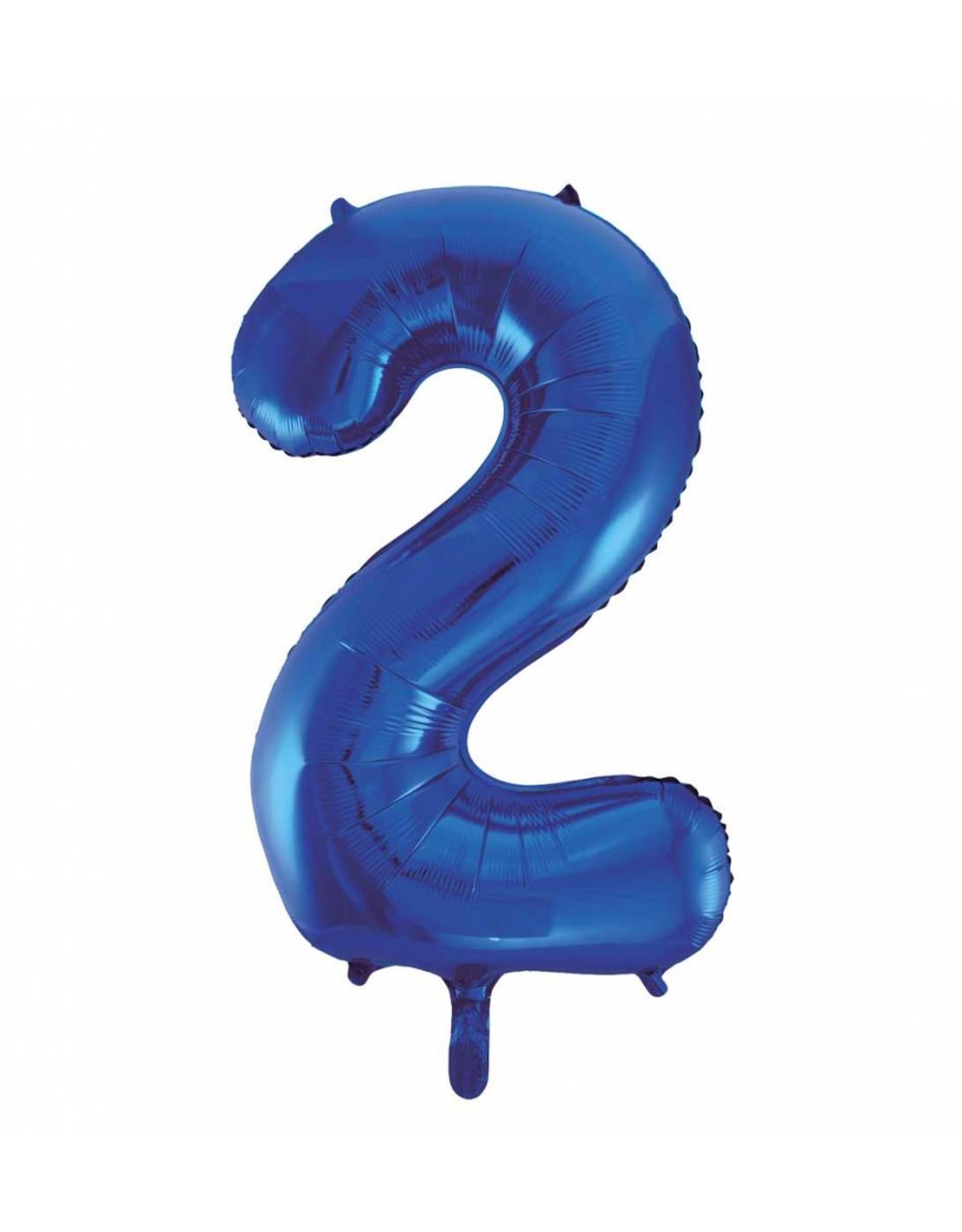 Folie ballon Cijfer 2 Blauw (92 cm)