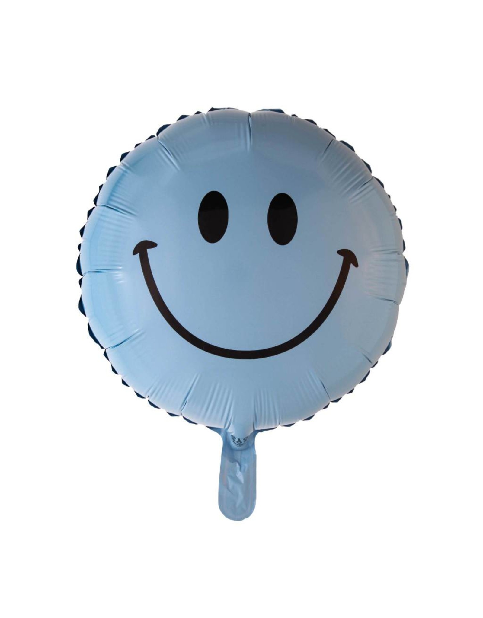 Folie ballon Smiley Babyblauw  (45 cm)