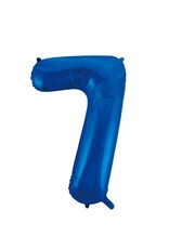 Folie ballon Cijfer 7 Blauw (92 cm)