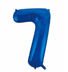 Folie ballon Cijfer 7 Blauw (92 cm)