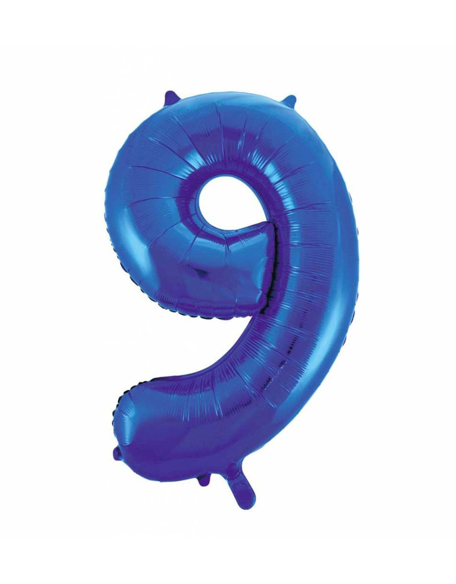 Folie ballon Cijfer 9 Blauw (92 cm)