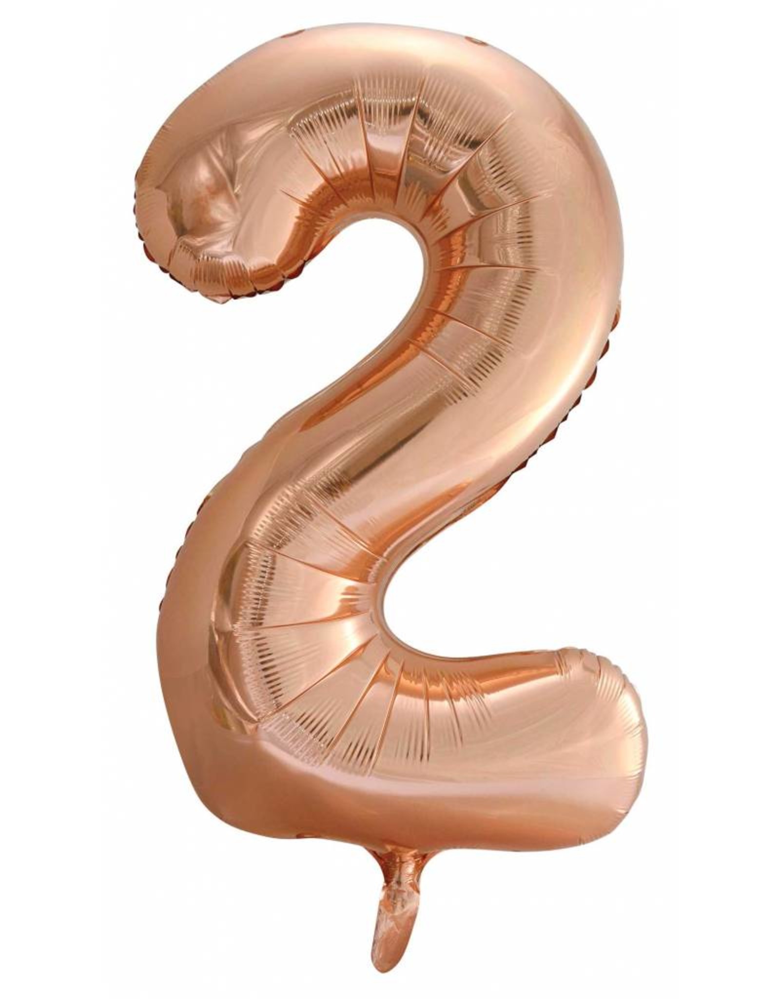 Folie ballon Cijfer 2 Roze Goud (92 cm)