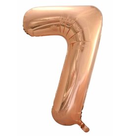 Folie ballon Cijfer 7 Roze Goud (92 cm)