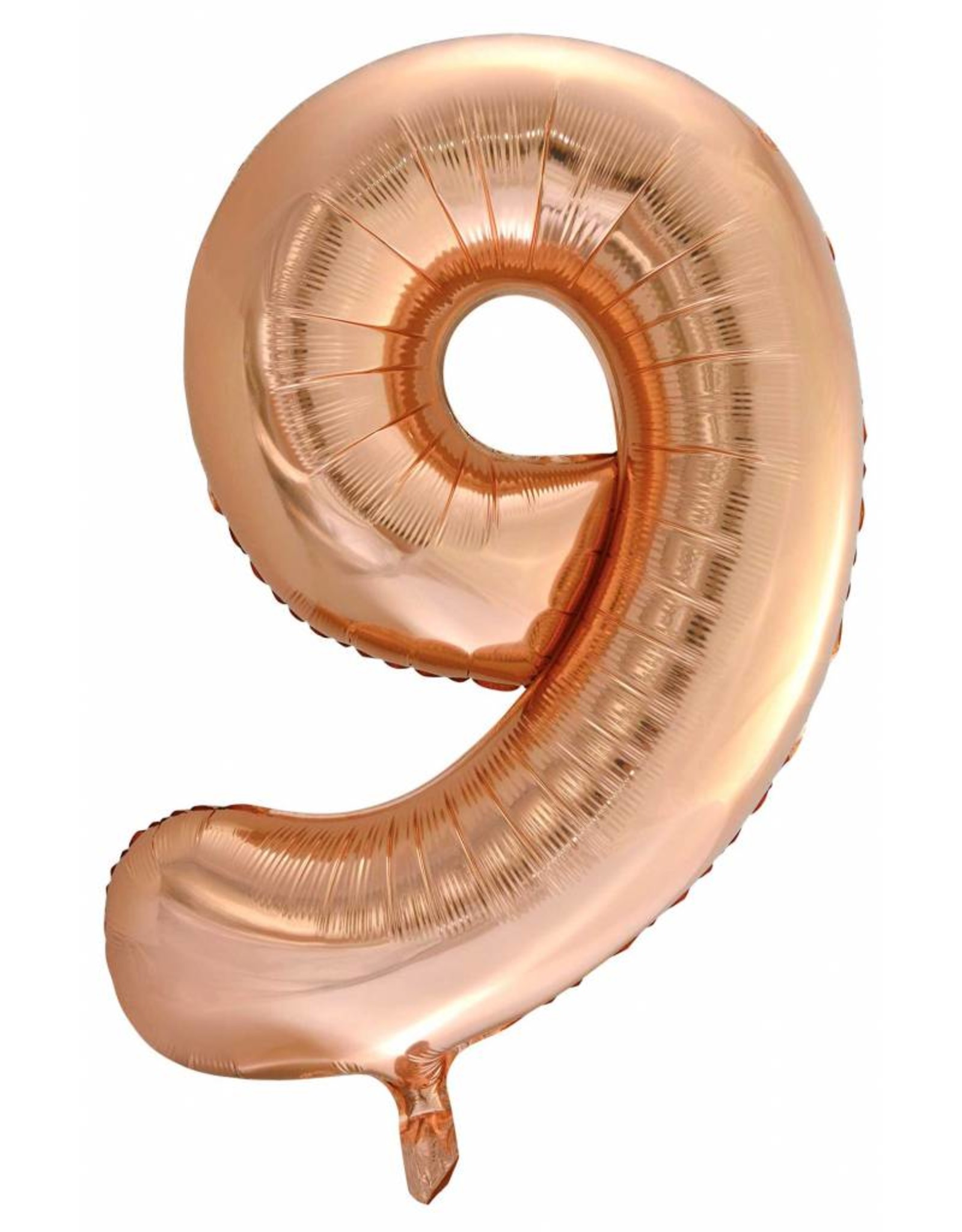 Folie ballon Cijfer 9 Roze Goud (92 cm)