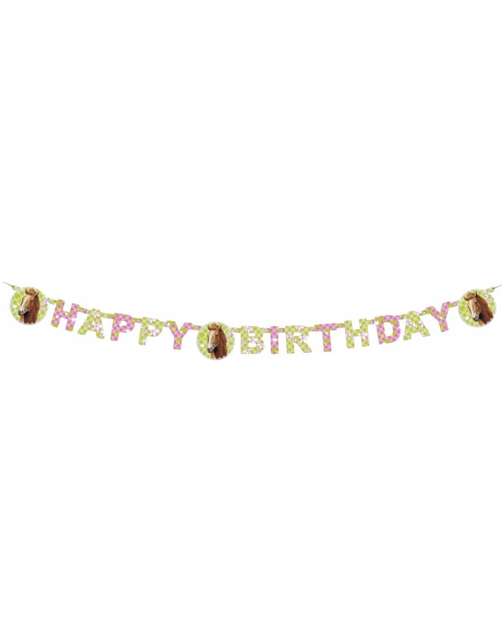 Letterslinger Paarden Happy Birthday