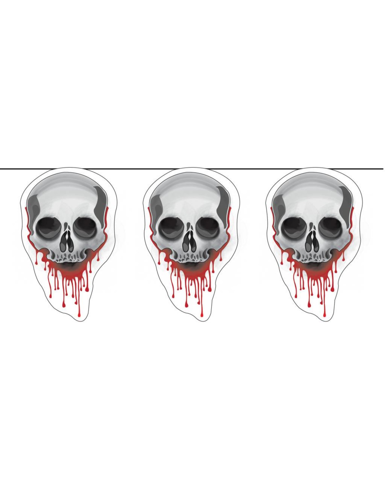 Vlaggenlijn Skulls, Halloween (6 m)