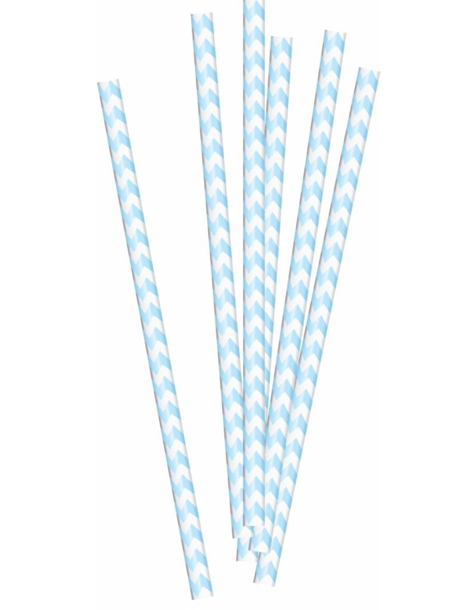 Papieren Rietjes Babyblauw (20 stuks)