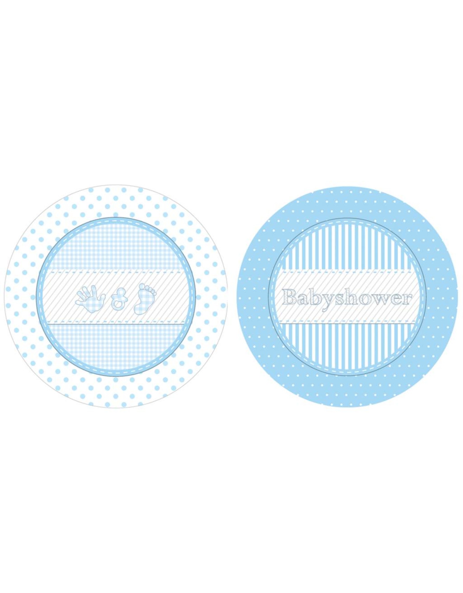 Bordjes Babyshower Jongen (18 cm, 8 stuks)