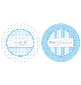 Bordjes Babyshower Jongen (18 cm, 8 stuks)