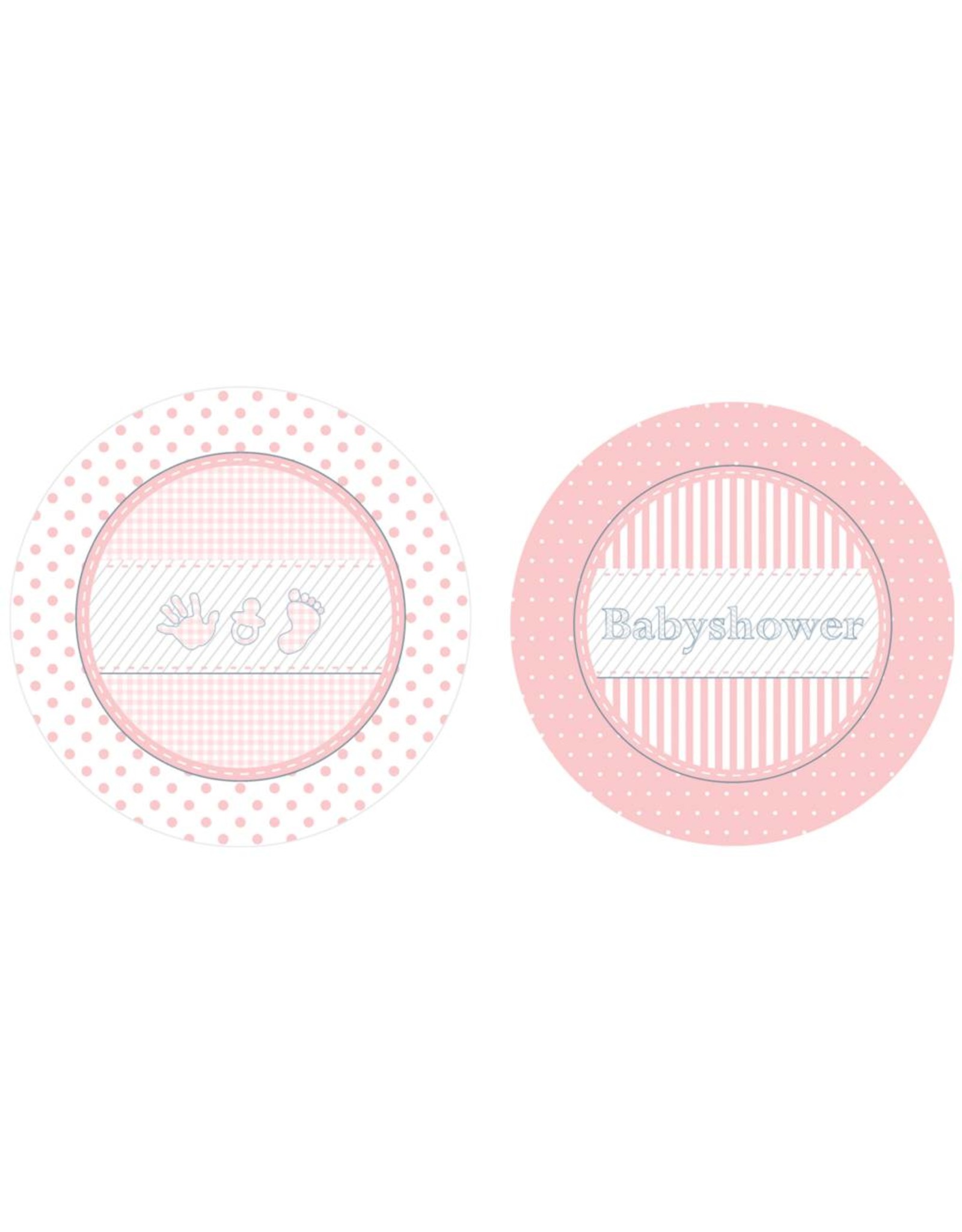 Bordjes Babyshower Meisje (18 cm, 8 stuks)