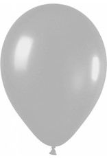 Ballonnen Uni Metallic Zilver (30 cm, 10 stuks)