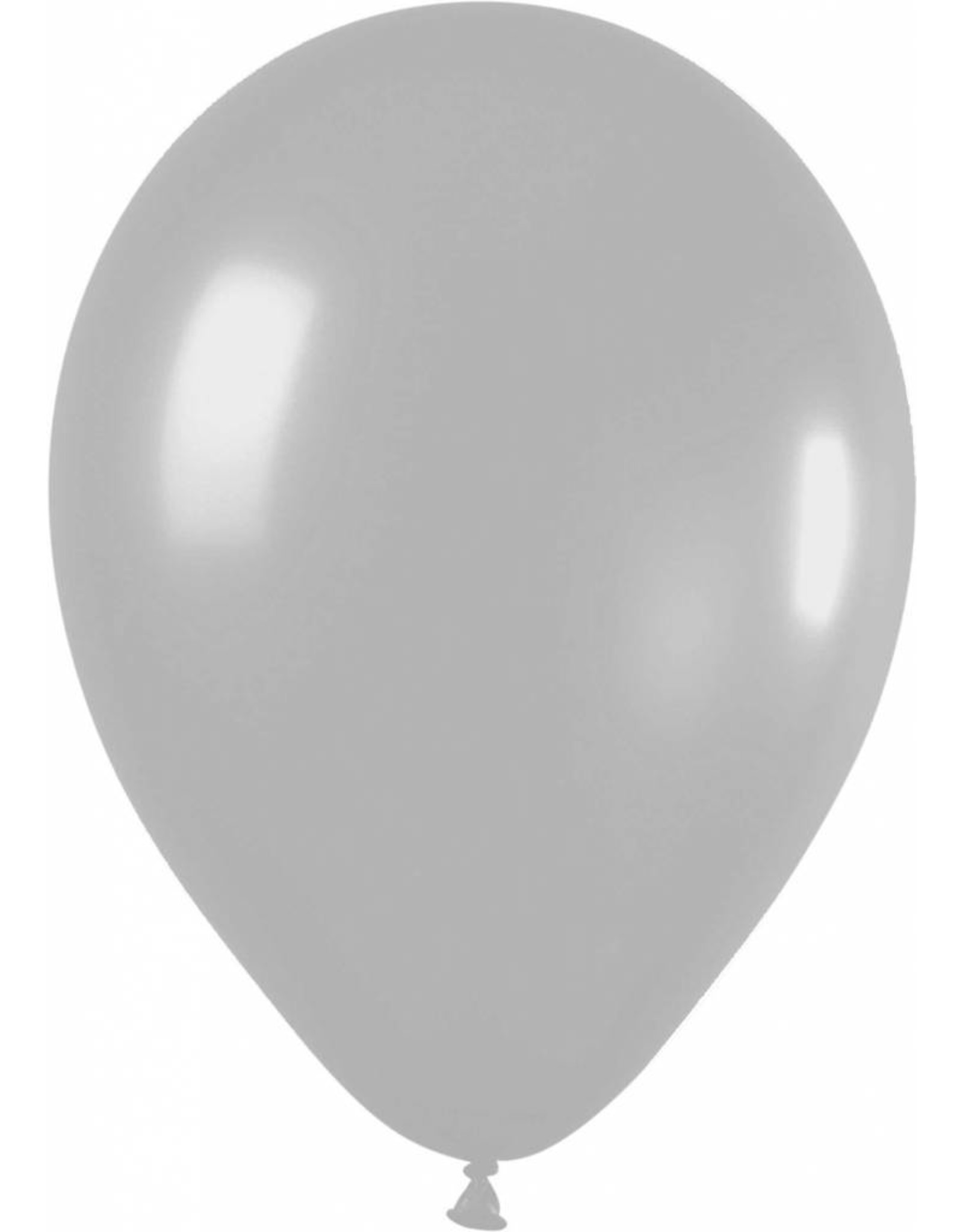 Ballonnen Uni Metallic Zilver (30 cm, 10 stuks)