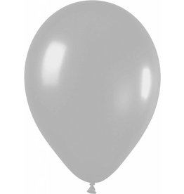 Ballonnen Uni Metallic Zilver (30 cm, 10 stuks)