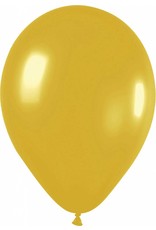 Ballonnen Uni Metallic Goud (30 cm, 10 stuks)
