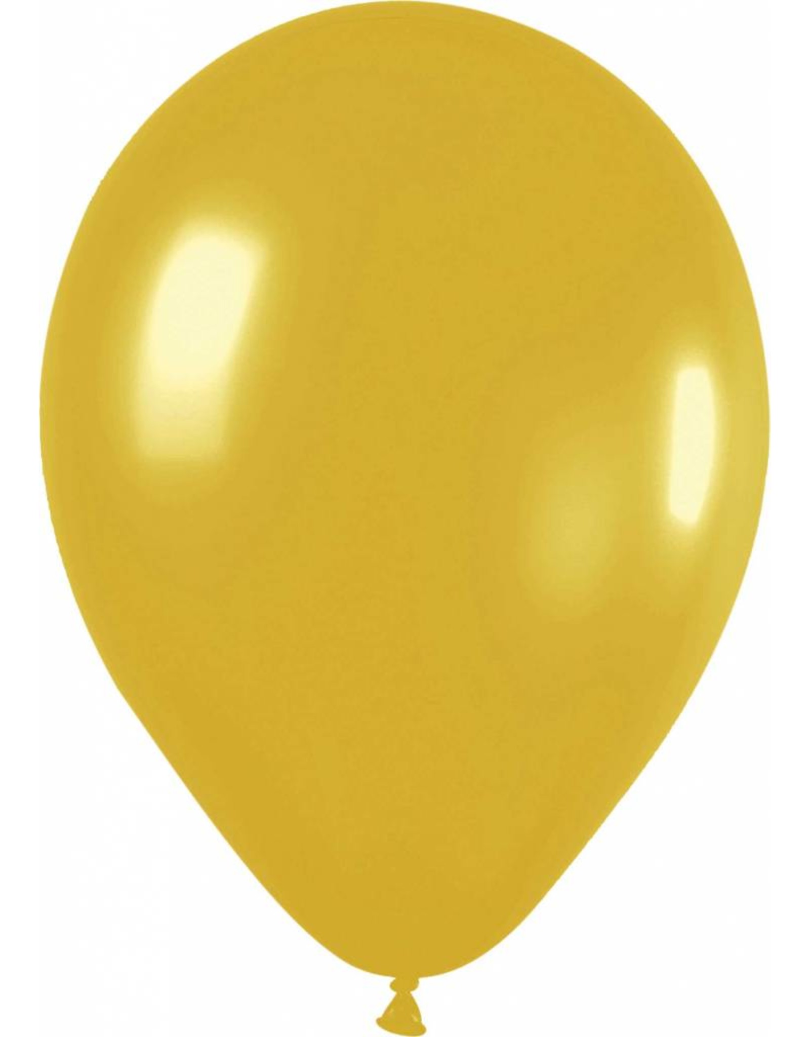 Ballonnen Uni Metallic Goud (30 cm, 10 stuks)