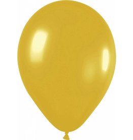 Ballonnen Uni Metallic Goud (30 cm, 10 stuks)