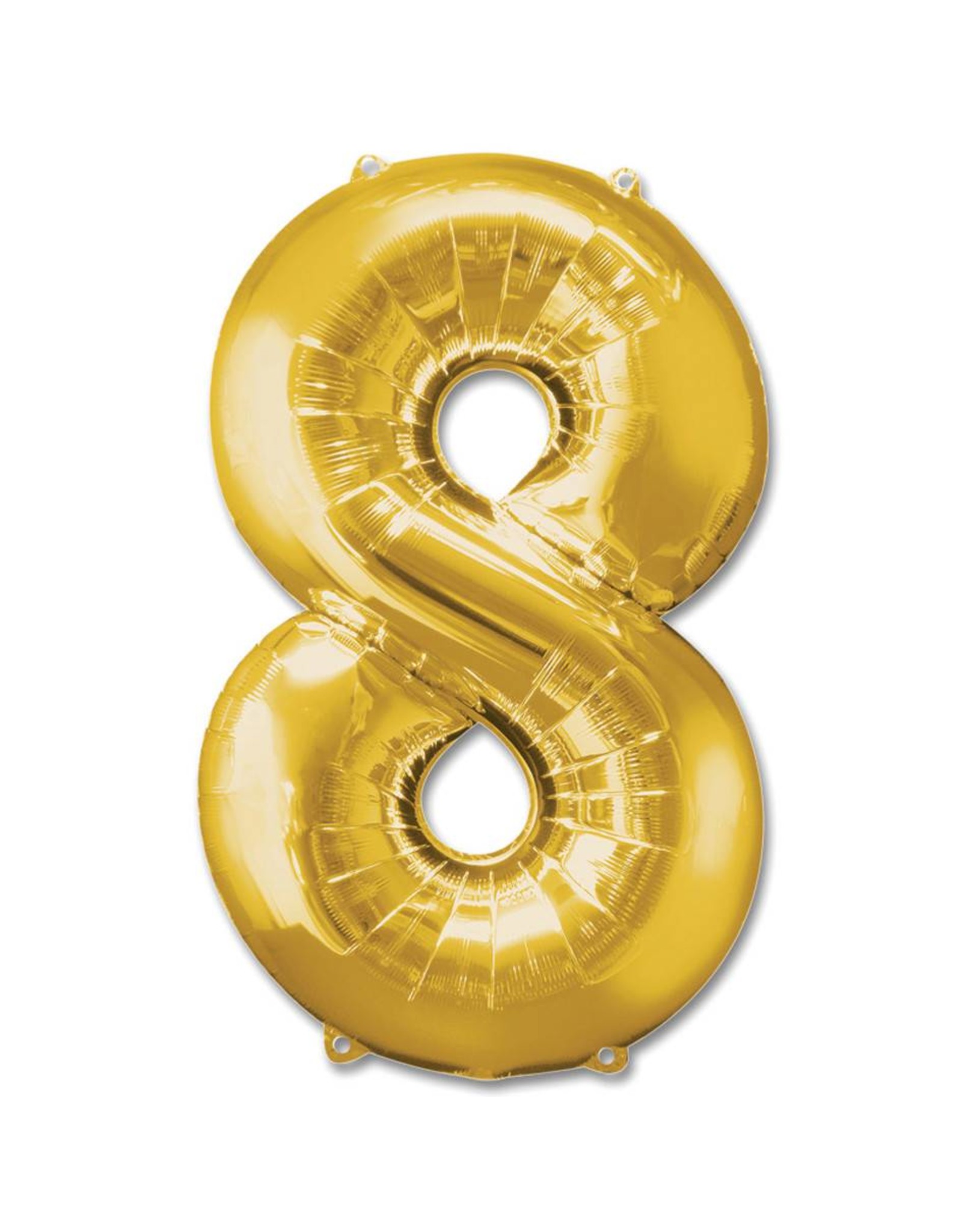Folie Ballon Cijfer 8 Goud (100 cm)