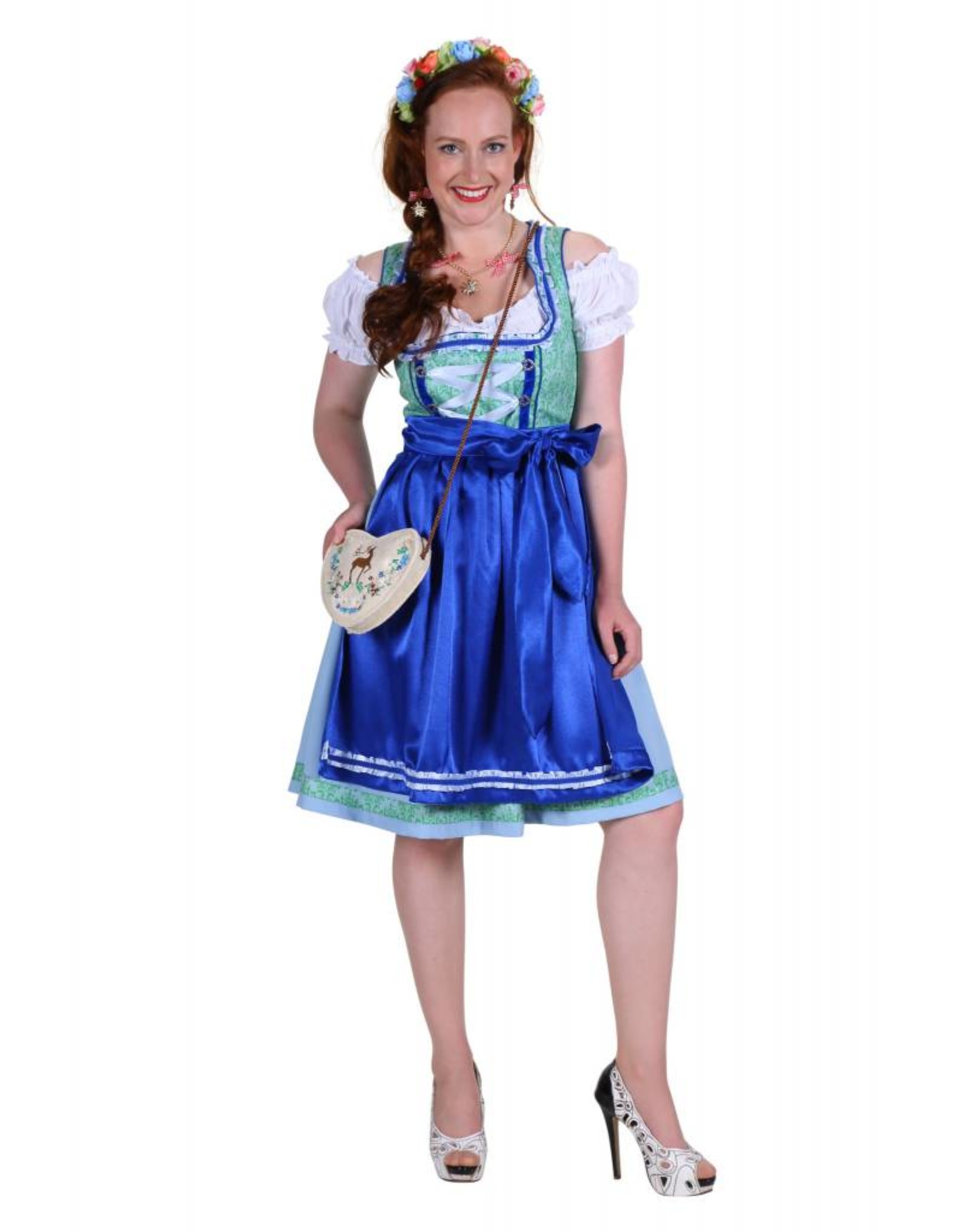 Dirndl jurk ''Lisa'', Groen-Blauw