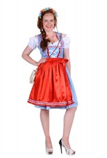 Dirndl jurk ''Lisa'', Blauw-Rood