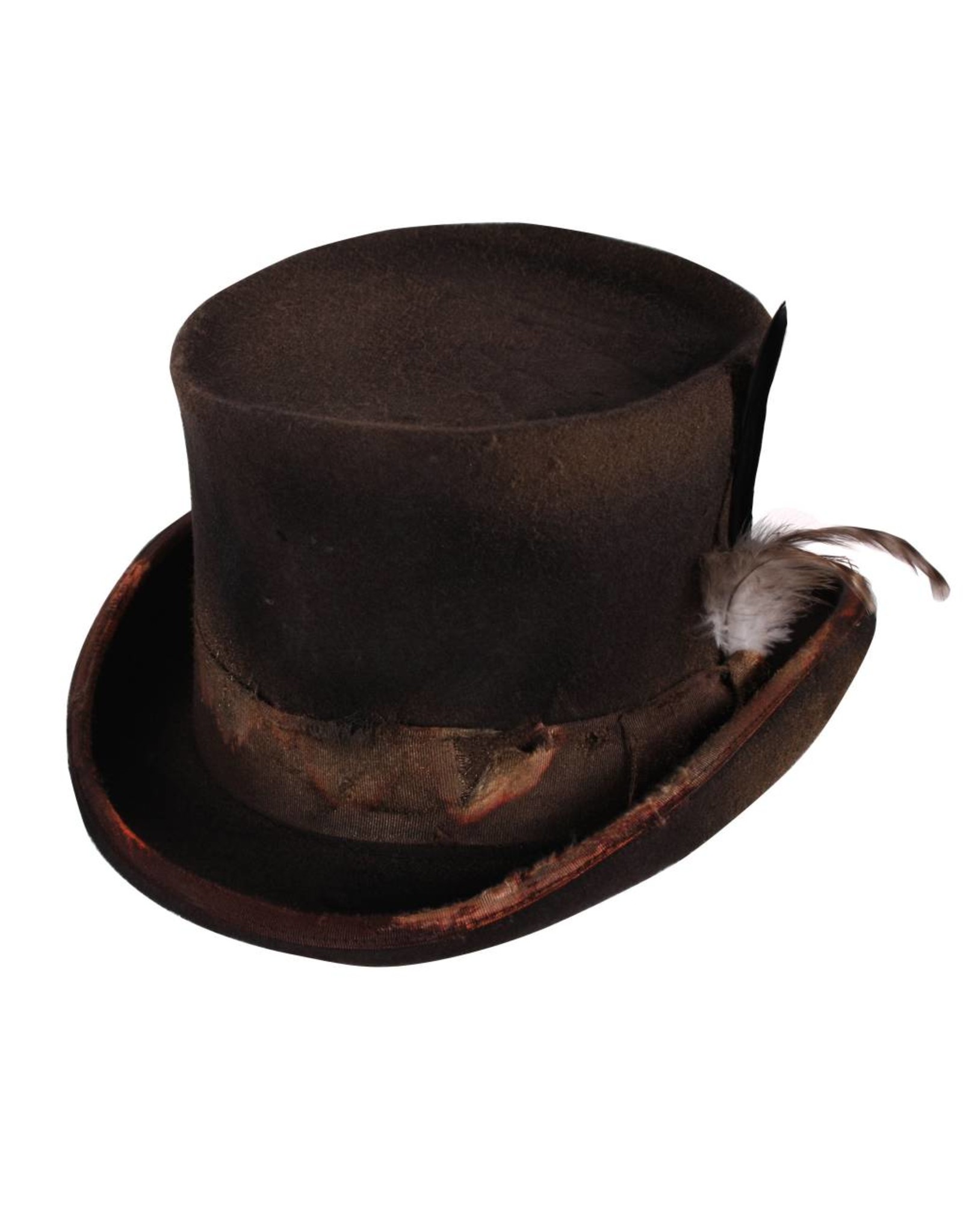 Hoge hoed ''Used look'', Bruin