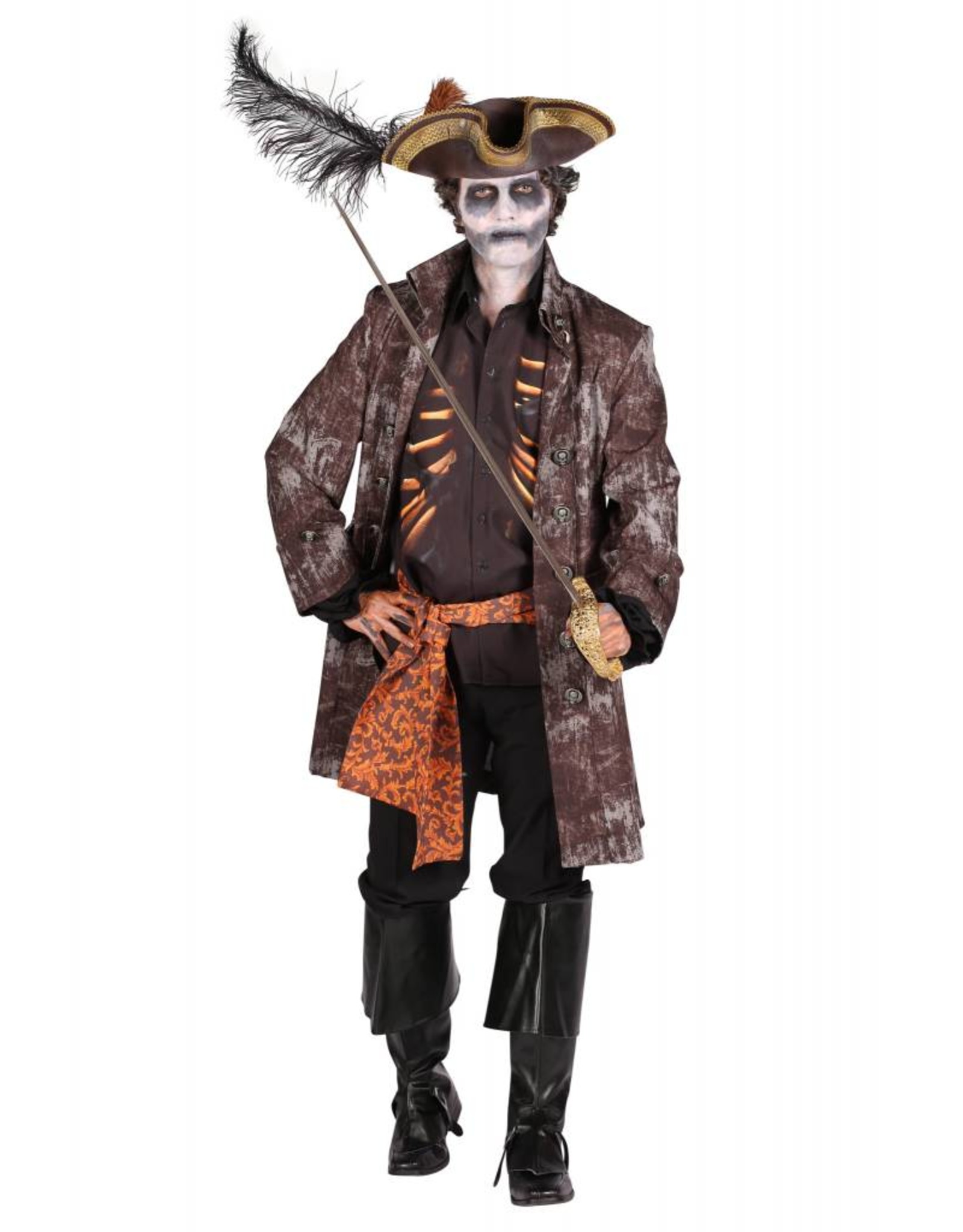 Kostuum heer ''Ghost pirate'', Mix van kleuren