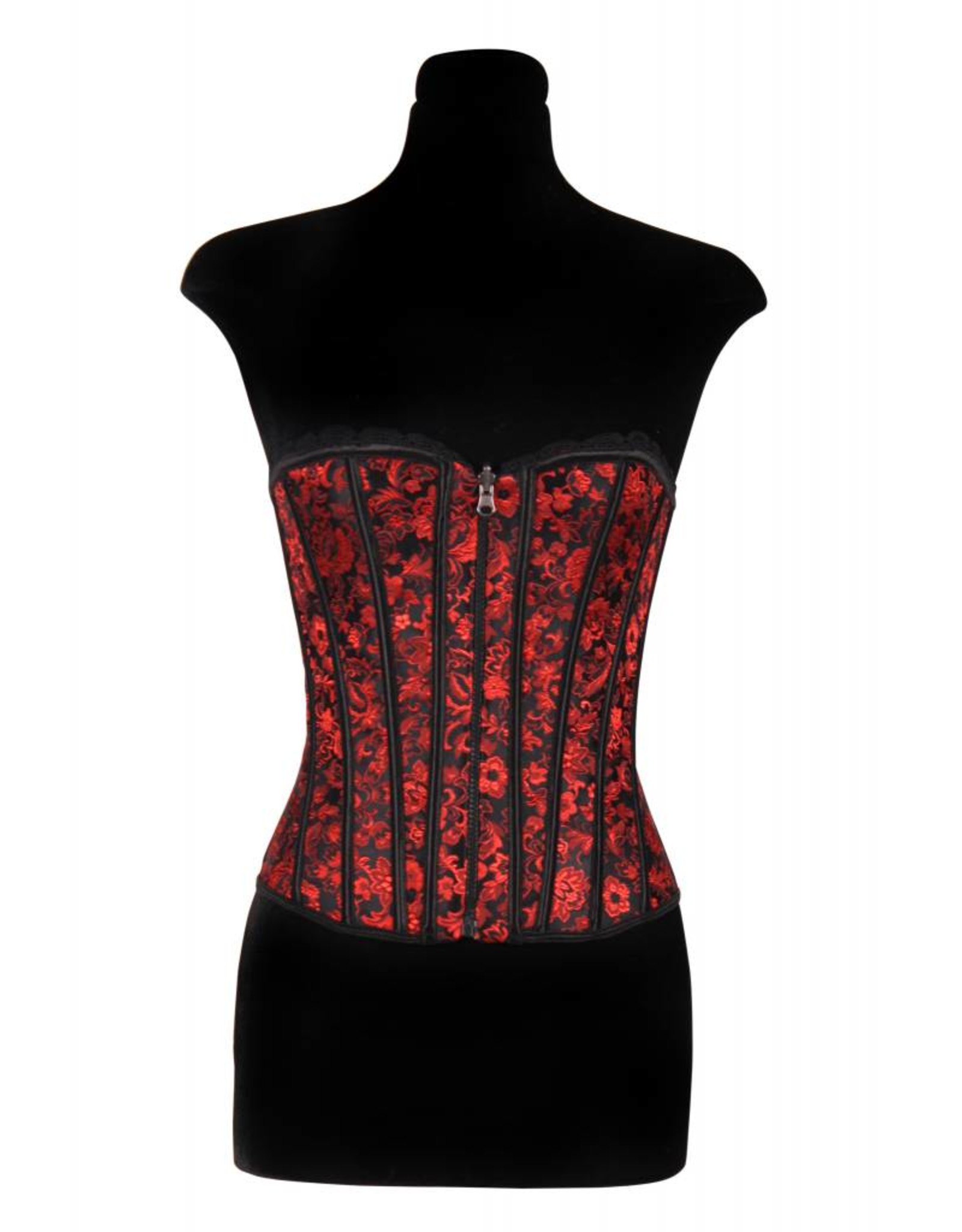 Bustier brokaat''Jessie Cutler'', Rood