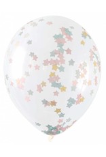 Ballon Transparant met Ster Confetti (40 cm, 5 stuks)