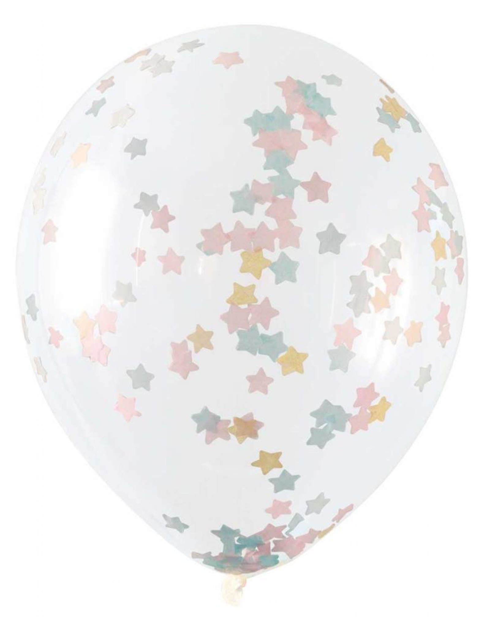 Ballon Transparant met Ster Confetti (40 cm, 5 stuks)