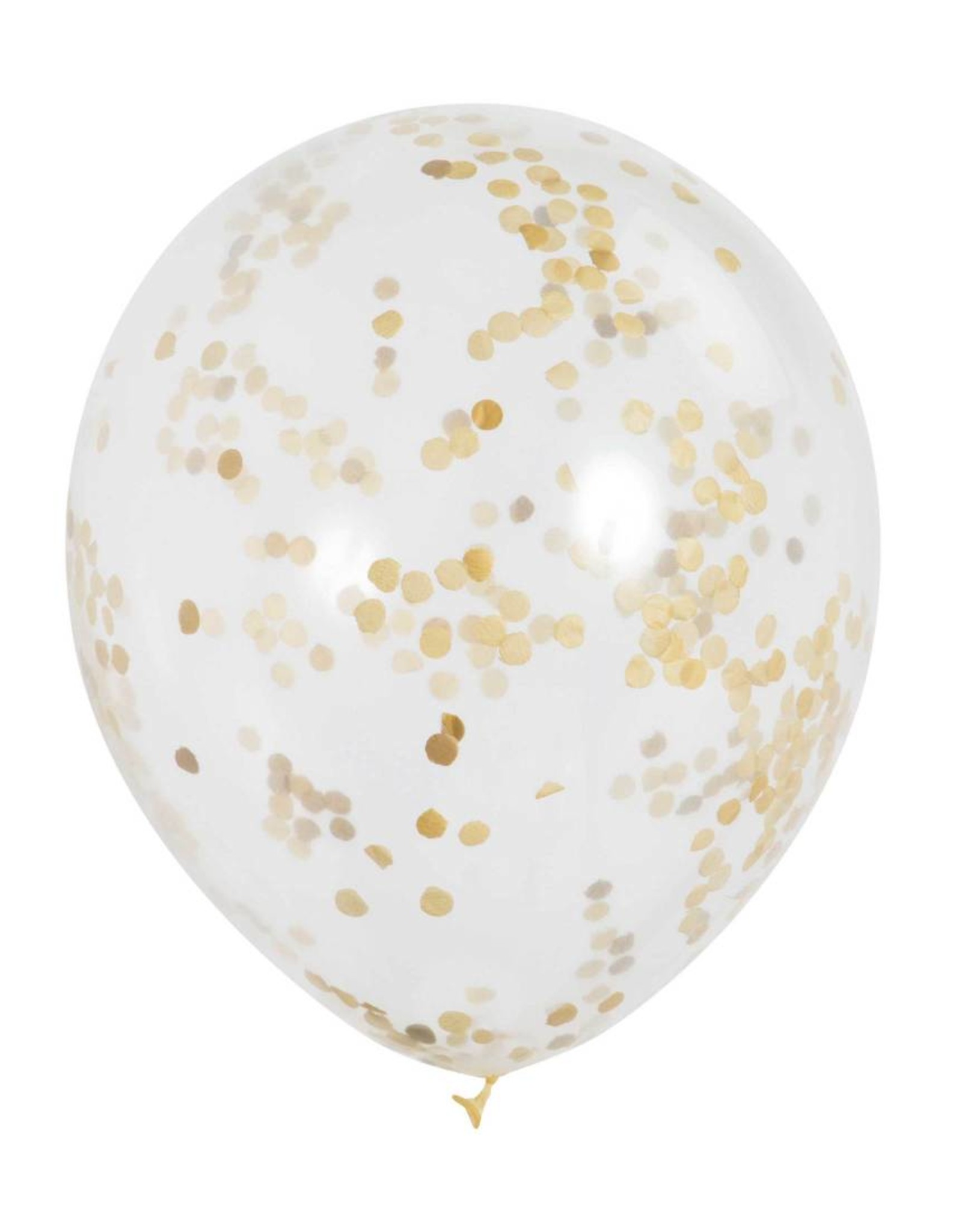 Ballon Transparant met Gouden Confetti (30 cm, 6 stuks)