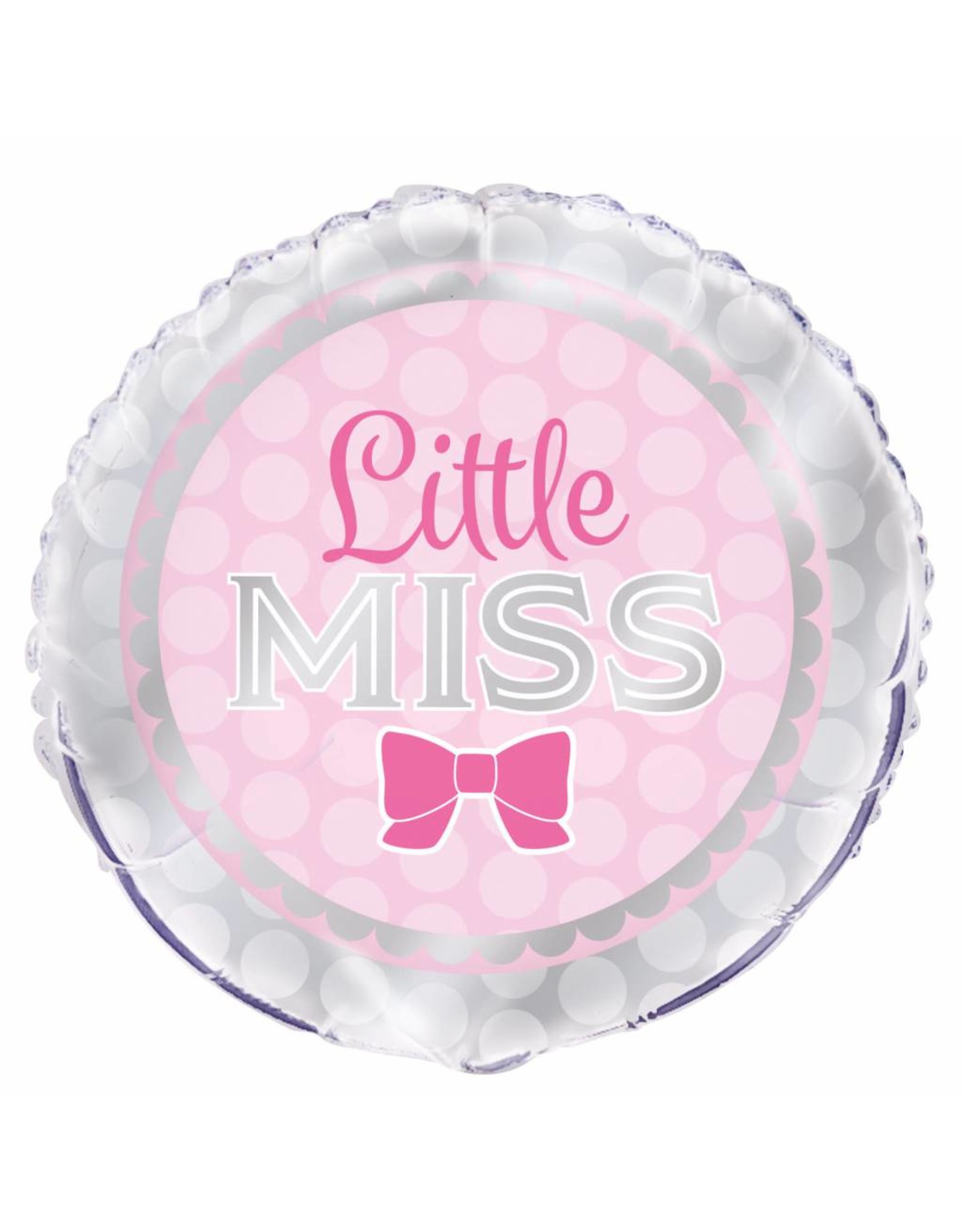 Folie Ballon little Miss, Lichtroze (45 cm)