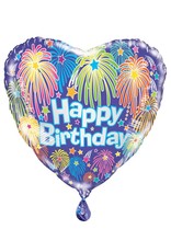 Folie Ballon Hart Happy Birthday (45 cm)