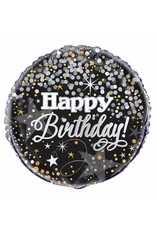 Folie Ballon Glittering Happy Birthday (45 cm)