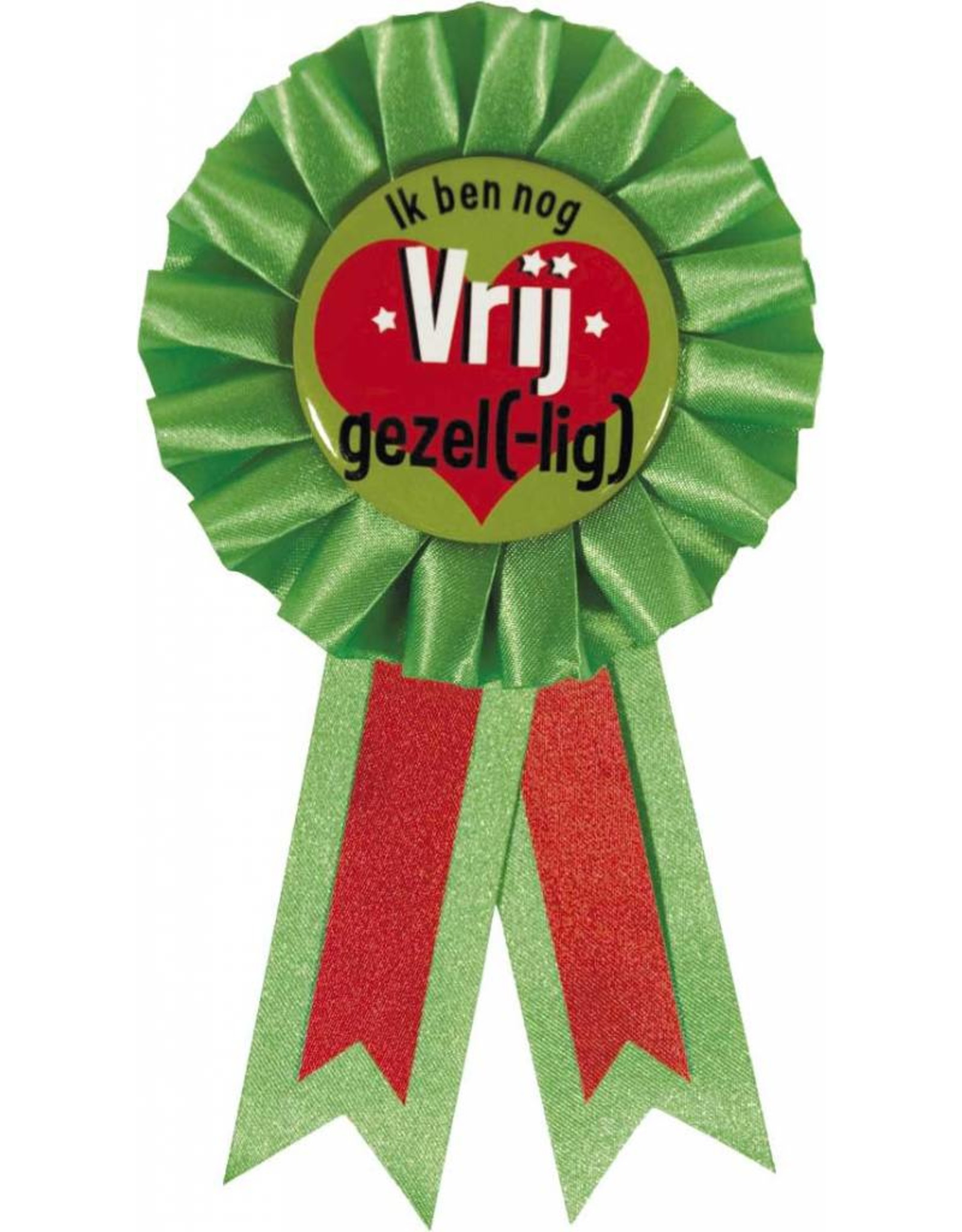 Rozet Groen Ik Ben Nog Vrij Gezel(-Lig)