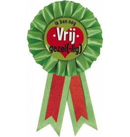 Rozet Groen Ik Ben Nog Vrij Gezel(-Lig)