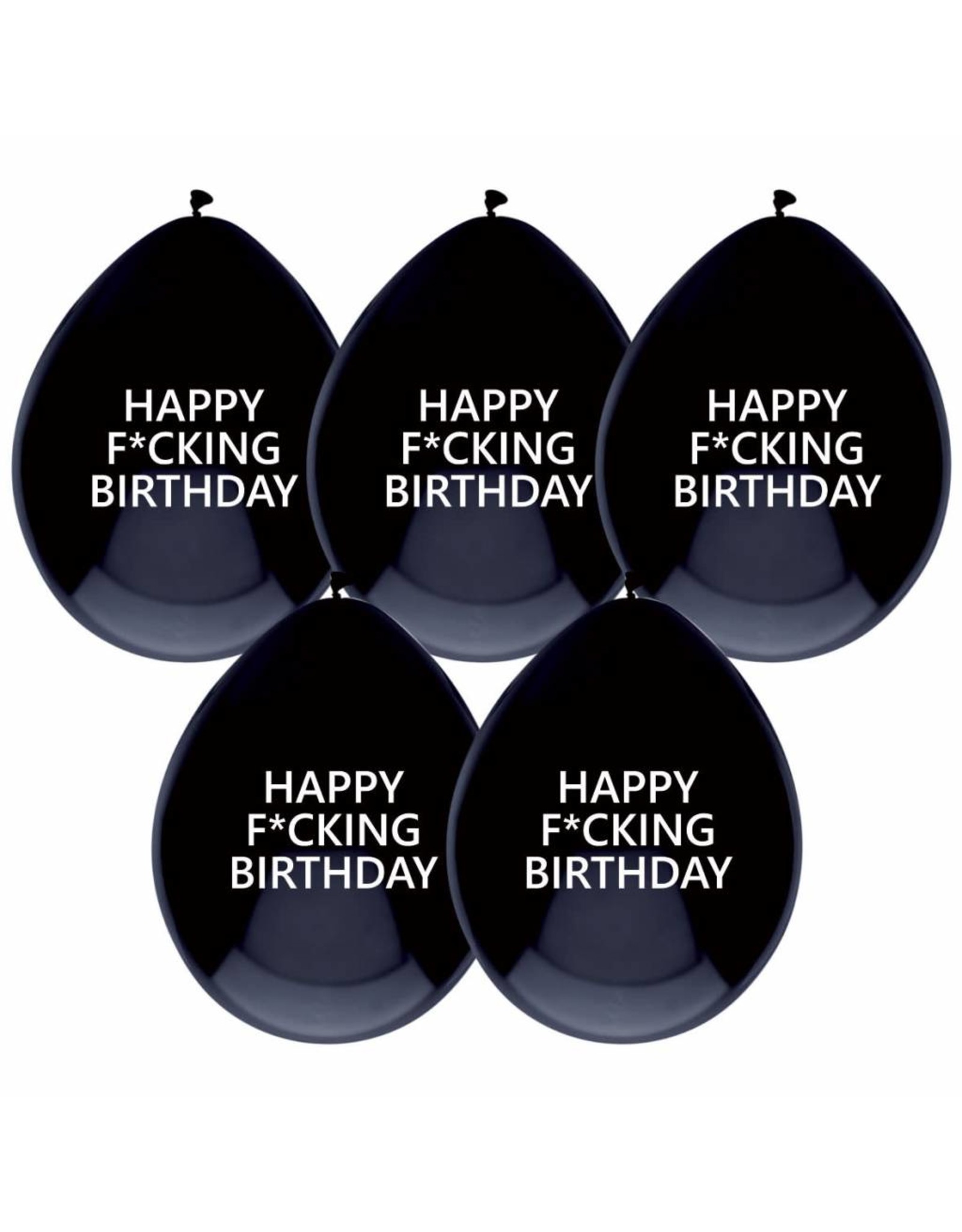 Ballonnen Happy F*Cking Birthday (30 cm, 6 stuks)