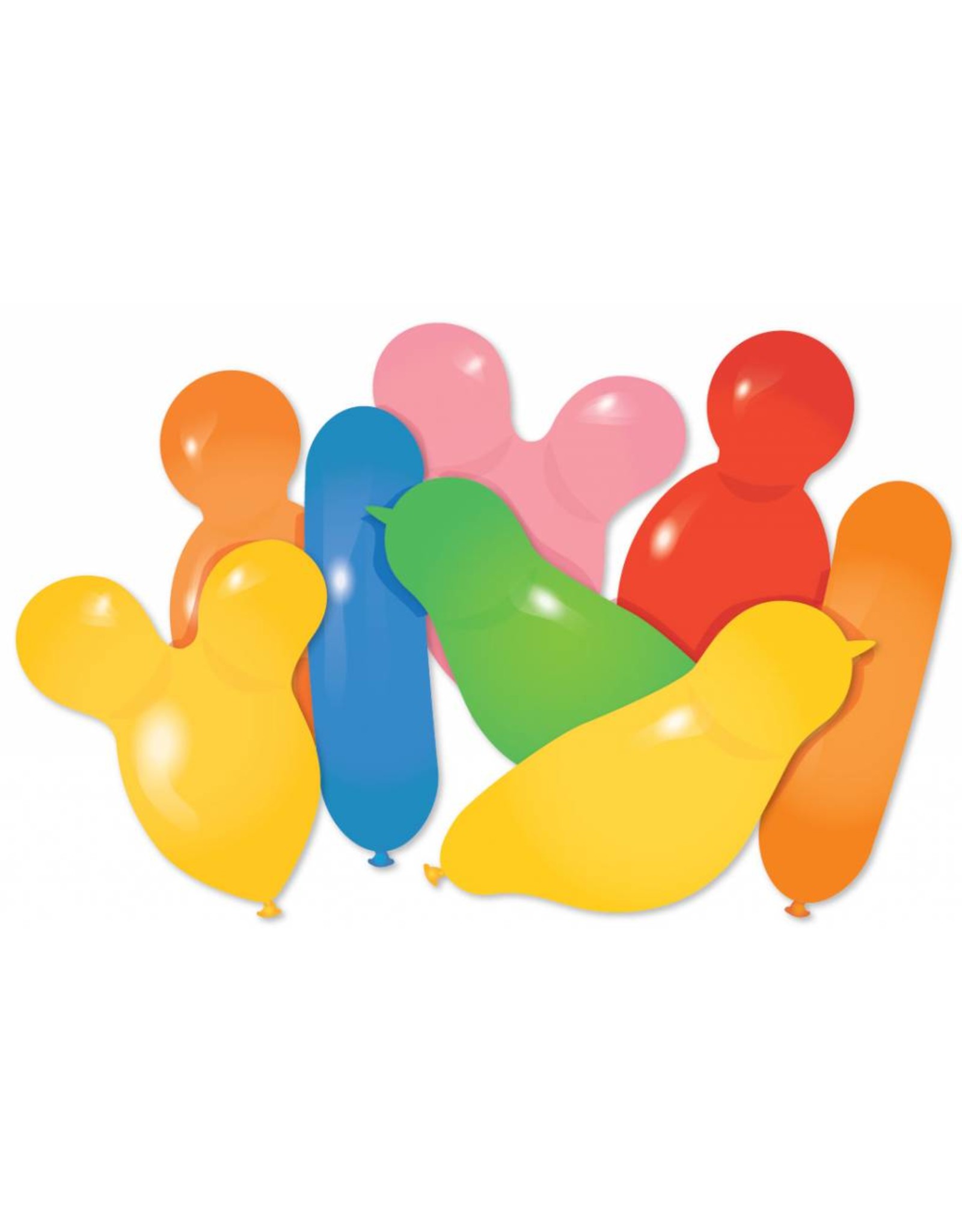 Figuur Ballonnen Assorti  (8 stuks)